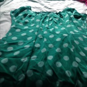 Green polkadot shirt ( see-through )